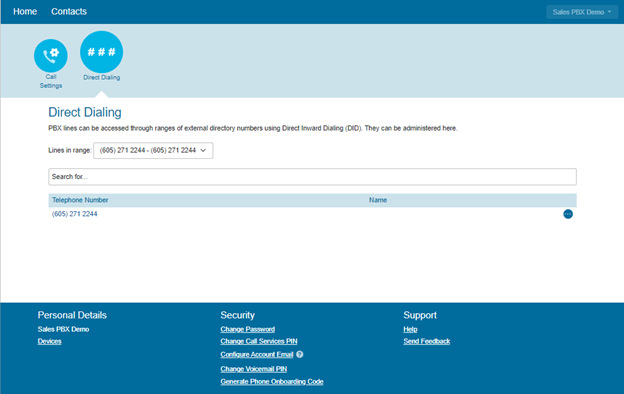 Direct Dialing Midco Business Support