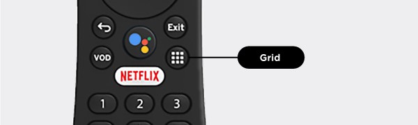 MidcoTV remote grid button