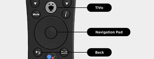 MidcoTV remote TiVo button and Navigation pad